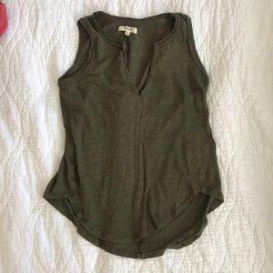 💯 linen madewell split-neck tank